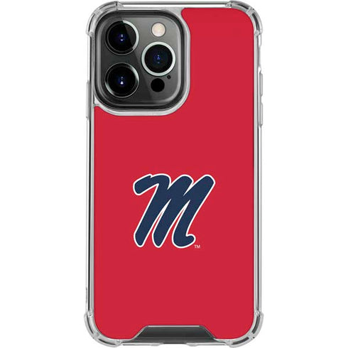 University of Mississippi Ole Miss Logo Red iPhone 16 Pro Clear Case