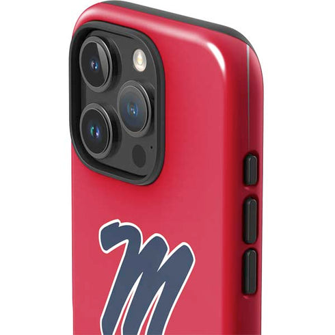 University of Mississippi Ole Miss Logo Red iPhone 16 Pro Impact Case