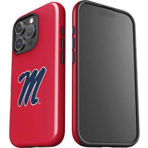 University of Mississippi Ole Miss Logo Red iPhone 16 Pro Impact Case