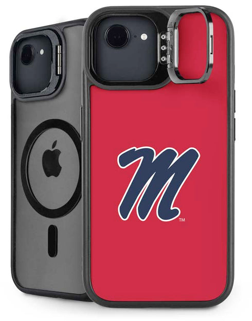 University of Mississippi Ole Miss Logo Red iPhone 16e Kickstand Case