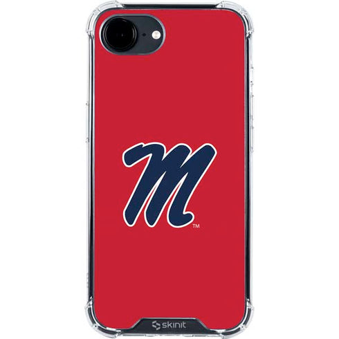 University of Mississippi Ole Miss Logo Red iPhone 16e Clear Case