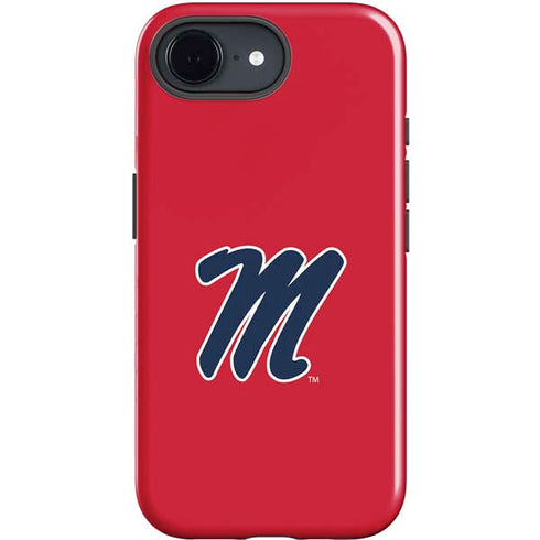 University of Mississippi Ole Miss Logo Red iPhone 16e Impact Case