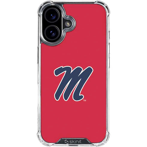 University of Mississippi Ole Miss Logo Red iPhone 17 Clear Case