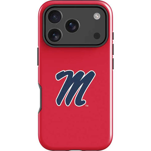 University of Mississippi Ole Miss Logo Red iPhone 18 Pro Impact Case