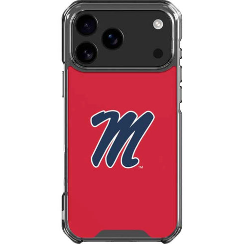 University of Mississippi Ole Miss Logo Red iPhone 18 Pro Max Clear Case