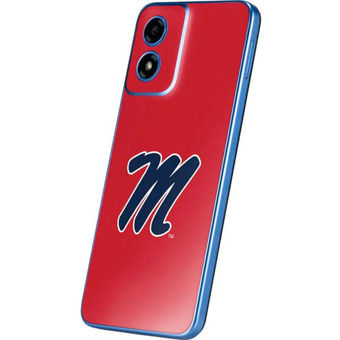 University of Mississippi Ole Miss Logo Red Moto G Play 4G (2024) Skin