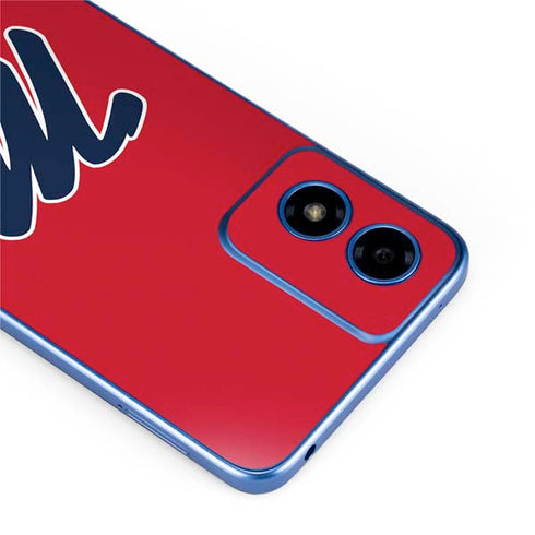 University of Mississippi Ole Miss Logo Red Moto G Play 4G (2024) Skin
