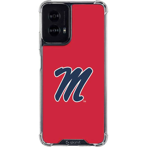 University of Mississippi Ole Miss Logo Red Moto G Power 5G (2024) Clear Case