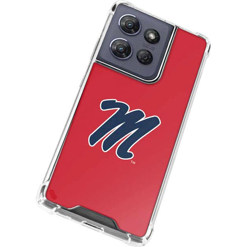 University of Mississippi Ole Miss Logo Red Moto G Power 5G (2025) Clear Case