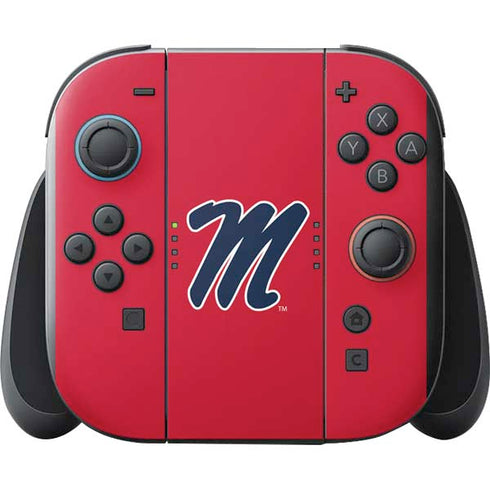 University of Mississippi Ole Miss Logo Red Nintendo Switch 2 (2025) with Joy-Con Skin