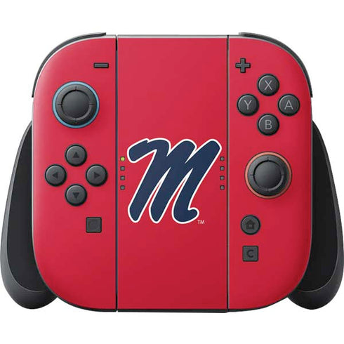 University of Mississippi Ole Miss Logo Red Nintendo Skins