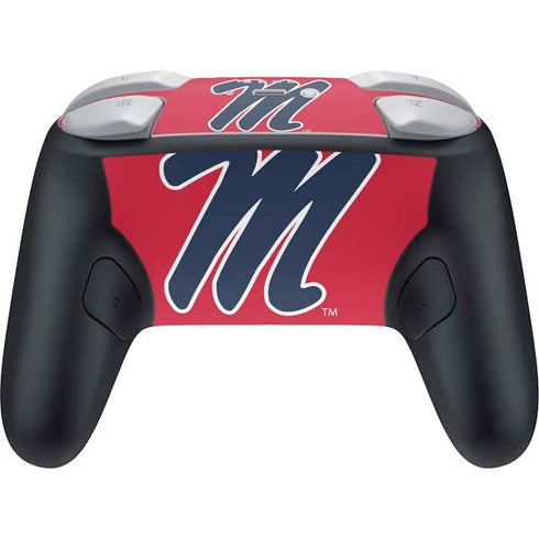 University of Mississippi Ole Miss Logo Red Nintendo Switch 2 (2025) Pro Controller Skin