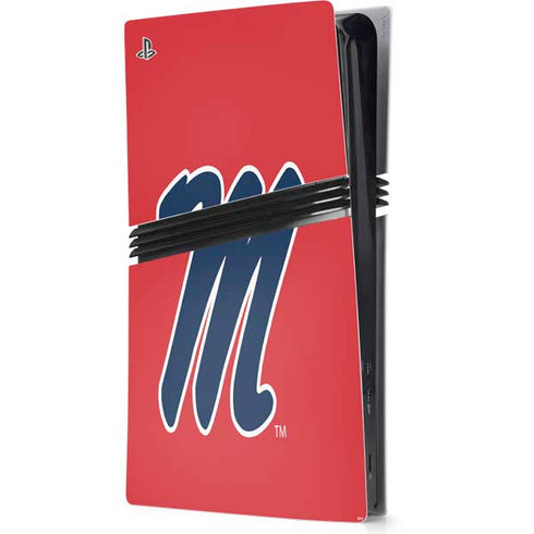 University of Mississippi Ole Miss Logo Red PlayStation PS5 Skins
