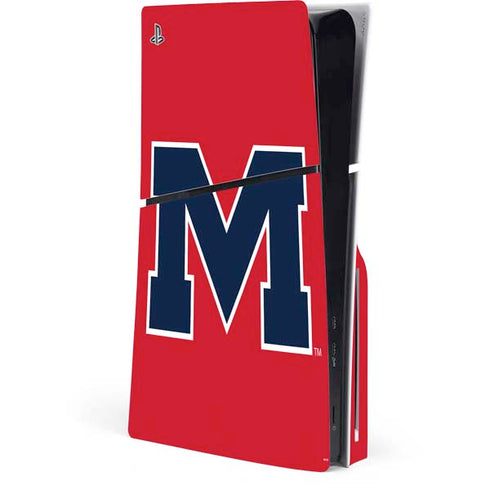 University of Mississippi Ole Miss Logo Red PlayStation PS5 Skins