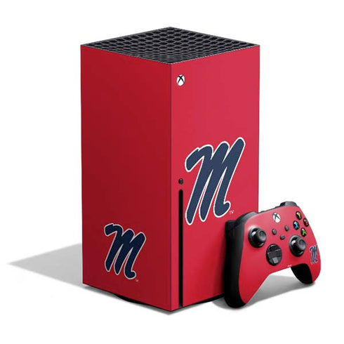 University of Mississippi Ole Miss Logo Red Xbox Series X Skins