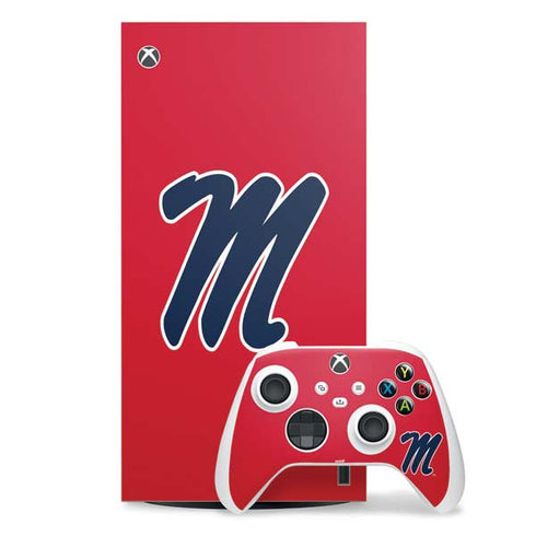 University of Mississippi Ole Miss Logo Red Xbox Series X Skins