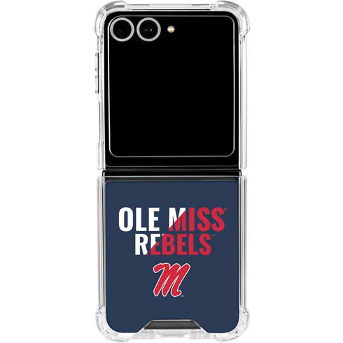 University of Mississippi Ole Miss Rebels Galaxy Z Flip7 Clear Case