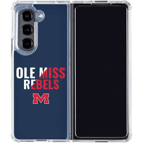 University of Mississippi Ole Miss Rebels Galaxy Z Fold5 5G Clear Case