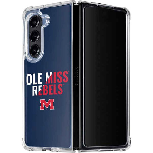 University of Mississippi Ole Miss Rebels Galaxy Z Fold5 5G Clear Case