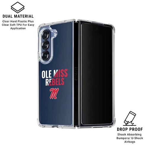 University of Mississippi Ole Miss Rebels Galaxy Z Fold7 Clear Case