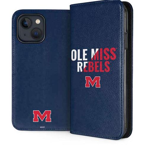 University of Mississippi Ole Miss Rebels iPhone 15 Plus Folio Case