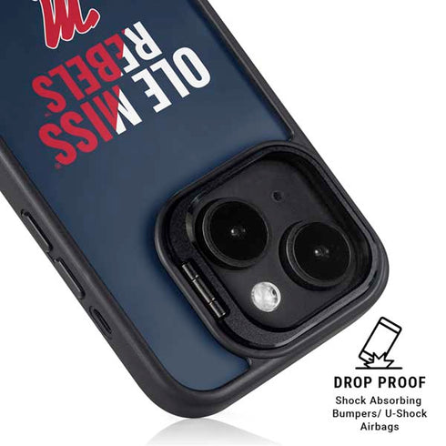 University of Mississippi Ole Miss Rebels iPhone 15 Plus Kickstand Case