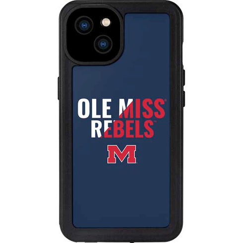 University of Mississippi Ole Miss Rebels iPhone 15 Plus Waterproof Case