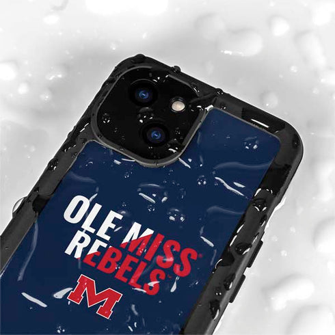 University of Mississippi Ole Miss Rebels iPhone 15 Plus Waterproof Case