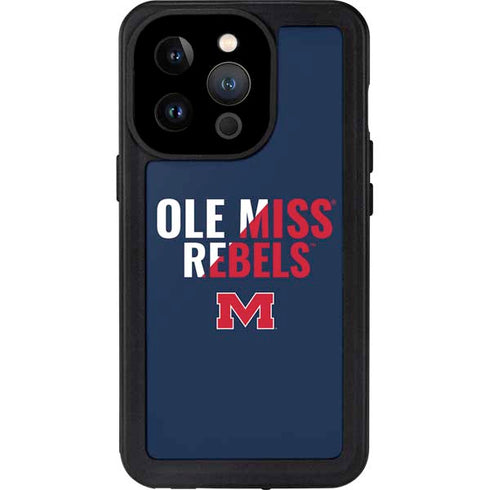 University of Mississippi Ole Miss Rebels iPhone 15 Pro Waterproof Case