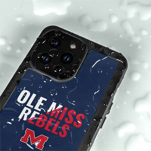 University of Mississippi Ole Miss Rebels iPhone 15 Pro Waterproof Case