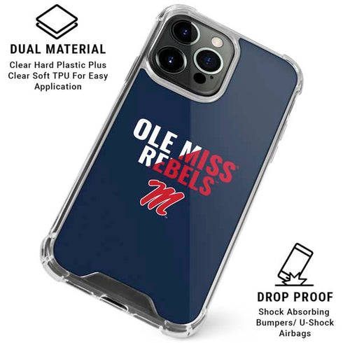 University of Mississippi Ole Miss Rebels iPhone 16 Pro Max Clear Case