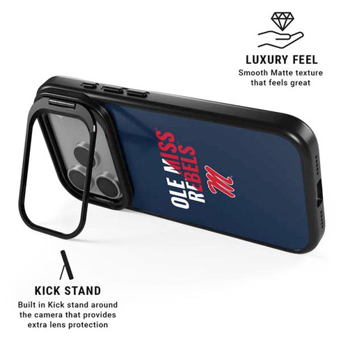 University of Mississippi Ole Miss Rebels iPhone 17 Pro Max Kickstand Case