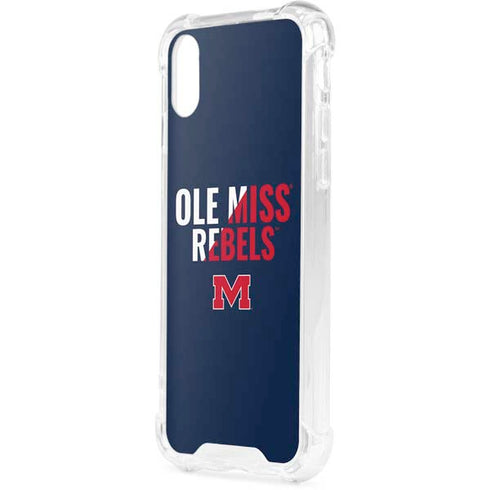 University of Mississippi Ole Miss Rebels iPhone XS Clear Case