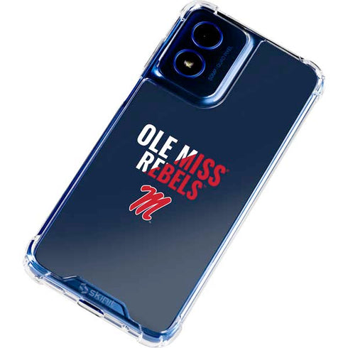 University of Mississippi Ole Miss Rebels Moto G 5G (2024) Clear Case