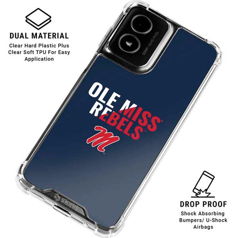 University of Mississippi Ole Miss Rebels Moto G Power 5G (2024) Clear Case