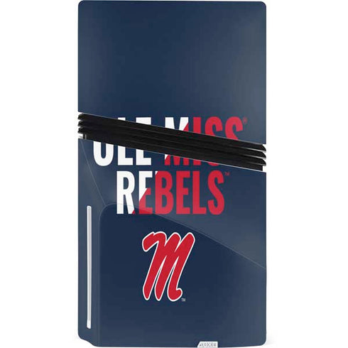 University of Mississippi Ole Miss Rebels PS5 Pro Disk Console Skin