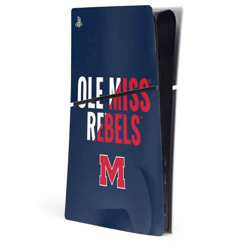University of Mississippi Ole Miss Rebels PS5 Slim Digital Edition Console Skin