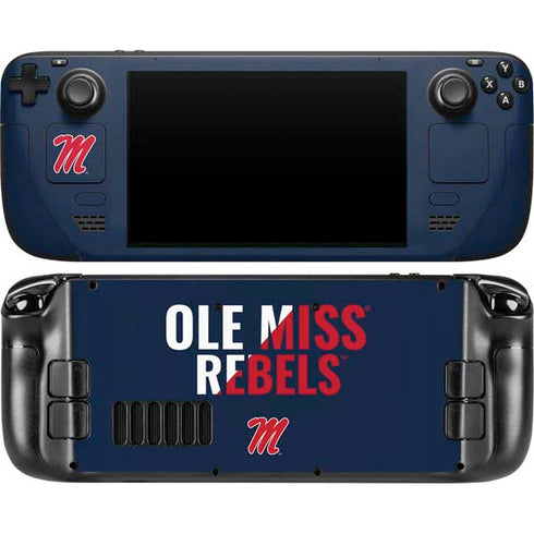 University of Mississippi Ole Miss Rebels Steam Deck Handheld Gaming Computer OLED Skin