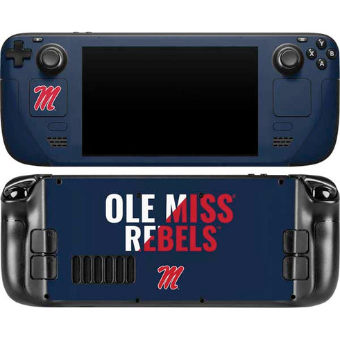 University of Mississippi Ole Miss Rebels Steam Deck Handheld Gaming Computer Skin