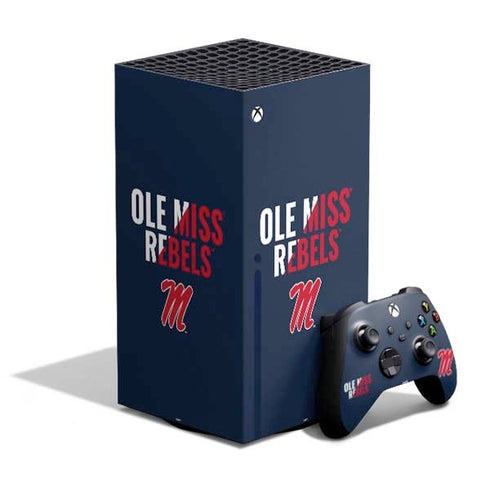 University of Mississippi Ole Miss Rebels XBox Series X Digital Edition Bundle Skin