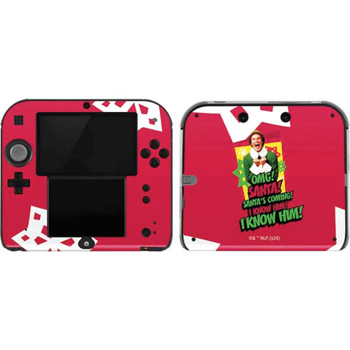 Elf OMG Santas Coming Nintendo 2DS Skin