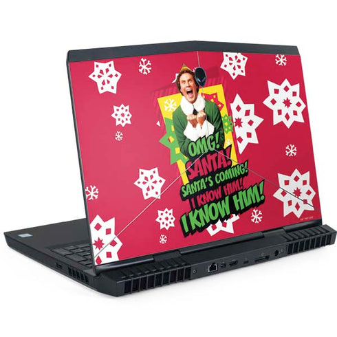 Elf OMG Santas Coming Dell Alienware Skin