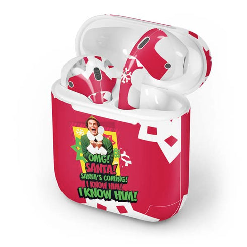 Elf OMG Santas Coming Apple AirPods 2 Skin