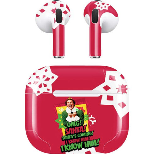 Elf OMG Santas Coming Apple AirPods (3rd Gen 2021) Skin