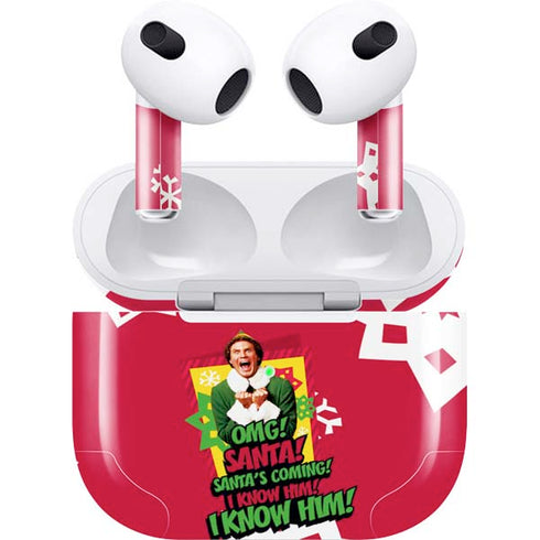 Elf OMG Santas Coming Apple AirPods (3rd Gen 2021) Skin