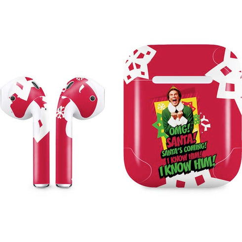 Elf OMG Santas Coming Apple AirPods Skin