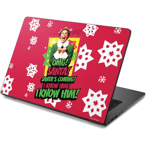 Elf OMG Santas Coming Dell Chromebook Skin