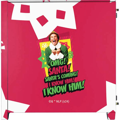 Elf OMG Santas Coming Corsair 4000D Tempered Glass Mid-Tower ATX Case Skin