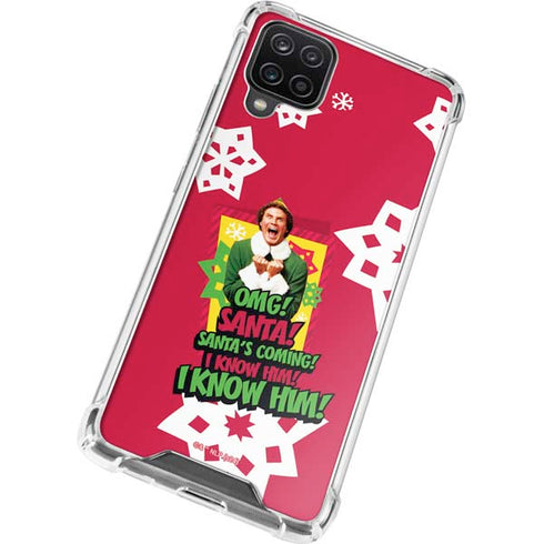 Elf OMG Santas Coming Galaxy A12 Clear Case