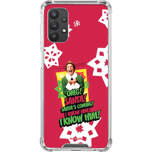 Elf OMG Santas Coming Galaxy A32 5G Clear Case
